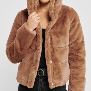 SOLD Abercrombie and Fitch faux fur jacket
